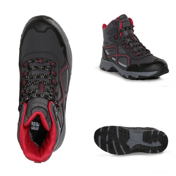 Regatta Lady Vendeavour Waterproof Hiking Boots Black & Pink Walking Boot SZ 8 - Picture 3 of 16